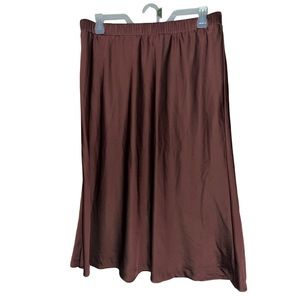 Lane Bryant Flowy Brown Skirt 14